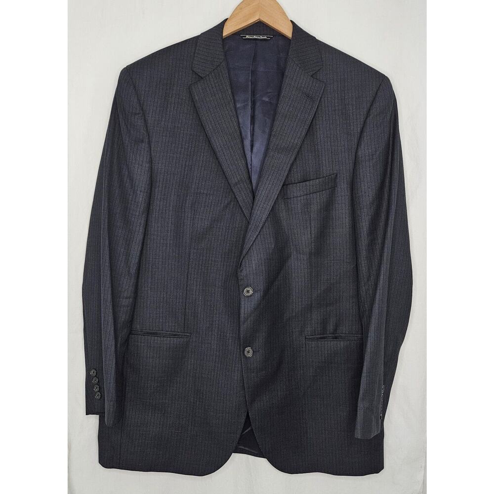 Barneys Piattelli Loro Piana Super 130s Mens Navy Wool Blazer Sports Coat 44L